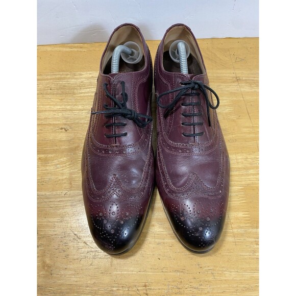 DAPPER SHOES CO. Genuine Leather Handcrafted Classic Burgundy Loafer Sz 9 - Picture 2 of 11